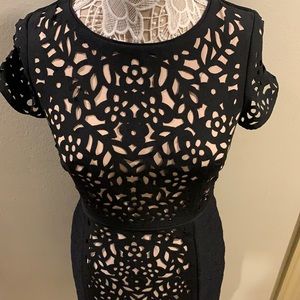Beautiful Brand New Black dress with Flower design